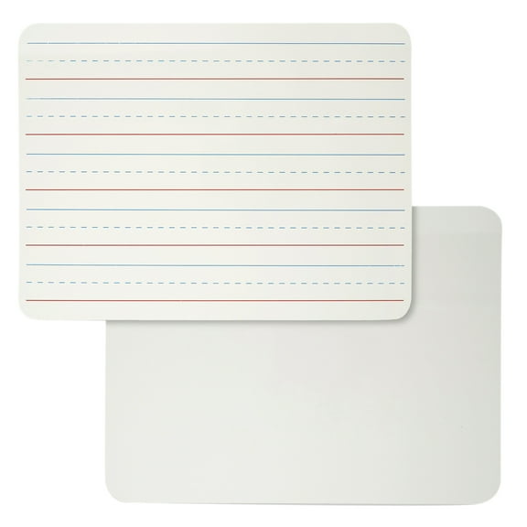 Charles Leonard Dry Erase Magnetic Lapboard Set, 9x12", Double Sided-Plain/Lined, White, Sold as Set of 12 Boards (35135-12)