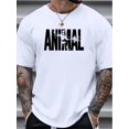 thumbnail image 1 of Men's "ANIMAL" Graphic Print T-shirt, Men's Clothing, 1 of 5