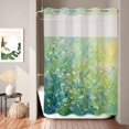 thumbnail image 1 of No Hook Shower Curtain, Wildflower Meadow Shower Curtains for Bathroom with See Through Top Window, Lush Green Grass Botanical Cottagecore Waterproof & Washable Bath Curtain 60"x72", 1 of 8