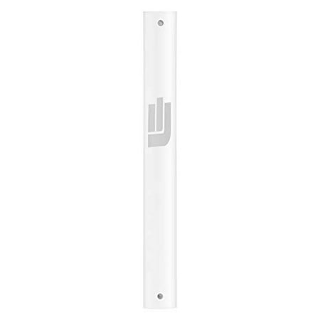 A&S Mezuzot Aluminum Mezuzah Case with Exclusive Modern Shin Design Easy Peel and Stick Judaica Door Mezuza for Parchment Scroll (White, 7 Inches)