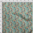 thumbnail image 4 of oneOone Polyester Spandex Peach Fabric Tropical Leaf Craft Projects Decor Fabric Printed By The Yard 56 Inch Wide, 4 of 5