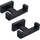 thumbnail image 1 of Gancho doble para toallas, 2 piezas, soporte para toallas de baño de ducha de acero inoxidable, gancho para bata de baño, gancho de pared moderno, negro mate, 1 of 5