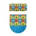 thumbnail image 5 of HELLHERO Christmas Block Puzzle Pattern Toilet Cover, Dust-Proof Non-Slip Polyester Toilet Seat Covers, 5 of 8