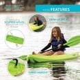 thumbnail image 4 of Lifetime Dash 6.5 ft Youth Sit-on-Top Kayak, Lime Green (90856), 4 of 9