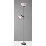 Mainstays 72‘’ Gray Combo Floor Lamp With Reading Lamp, Modern Design