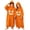 AA-#Orange4368, variant on WOYY Girls Halloween Sleepwear Onesie Unisex Flannel Hooded Jumpsuit Pajama, Sizes 5-15