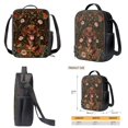 thumbnail image 4 of Xixirimido Kids Backpacks for School Students, 3Pcs Set Lightweight Bookbag Water Resistant with Lunch Pack Pencil Bag, Dachshund Dog Vintage Flower Pattern, 4 of 4