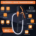 Flow Battery Controller Battery Operated Liquid Transfer Pump 2.2GPM Adjustable Flow Control 1 ...