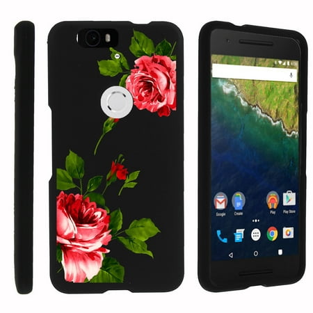 Huawei Google Nexus 6P, [SNAP SHELL][Matte Black] 2 Piece Snap On Rubberized Hard Plastic Cell Phone Cover with Cool Designs - Affectionate