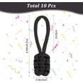 thumbnail image 2 of Queilt 10PCS Zipper Pulls Replacement Universal Nylon Zipper Repair Kit Zipper Slider Pull Tab Zipper Fixer Metal Zipper Head Hand Woven Pull Rope Zipper Handle Cord Pull Tab for Bags, Black, 2 of 5