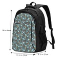 thumbnail image 5 of Pofeuu Skull cute organ Print Storage Laptop Backpack with USB Charging Port[Water Resistant] College Computer Bookbag Fits, 5 of 7