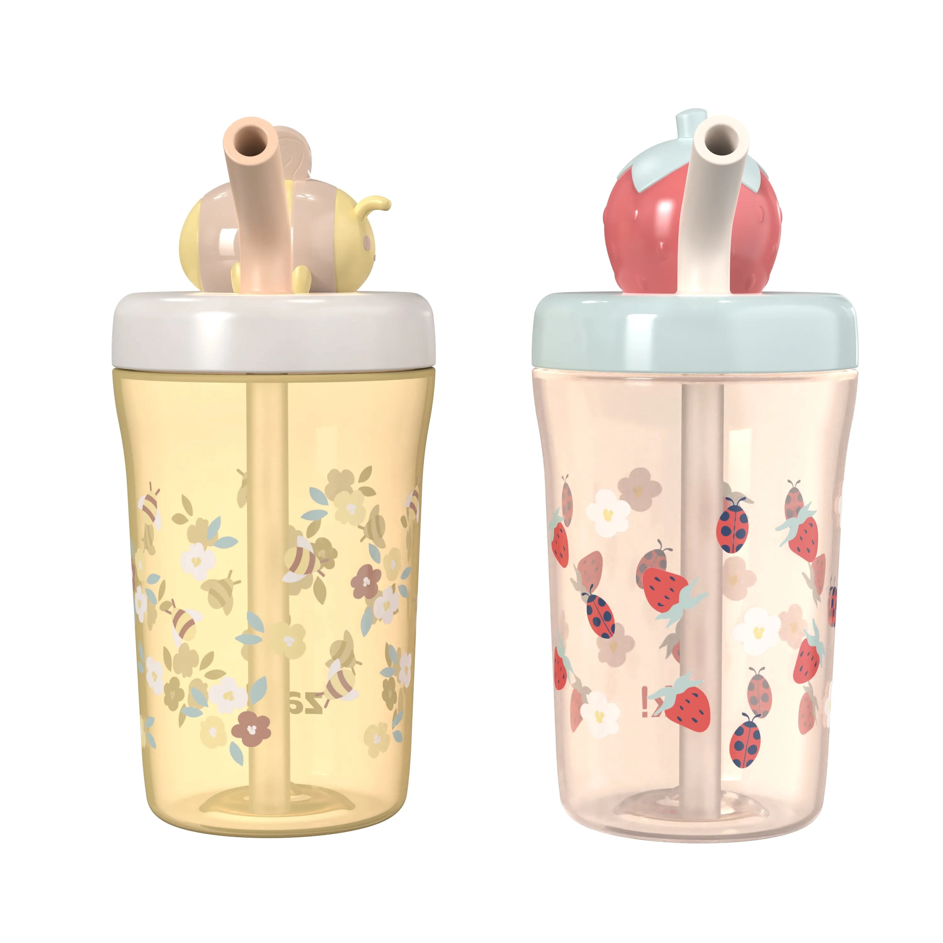 Zak Designs Buddy Sip 2-Pack 7.5oz Sippy Cups - Bee Berry