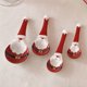thumbnail image 3 of 1 Juego de cucharas medidoras de cerámica con temática de Papá Noel, bonitos accesorios de cocina navideños para hornear y cocinar, cuchara medidora de cerámica, 3 of 8