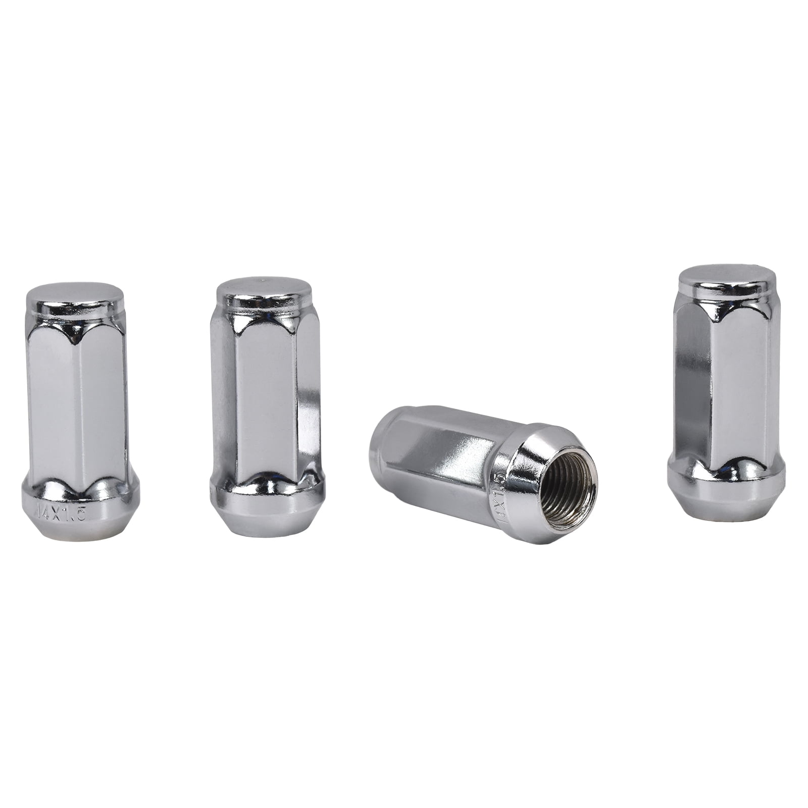 Hex Autoparts 32PCS 14x1.5 Chrome Lug Nuts for Chevrolet GMC Silverado Sierra 2500 HD 1999-2023