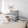 thumbnail image 5 of YST Ensemble de Douillette Simple 7 Pcs, Sac de Literie Réversible Toutes Saisons Simple, Ensemble de Literie Simple Ultra Doux avec Douillette de Camping Rustique, Drap Plat, Drap-Housse, Taies d'Oreiller, Couvre-Oreillers, 5 of 5