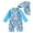 Sky Blue, variant on LIIPEE Boys Swimwear Summer New Fashion Long Sleeve Ocean Animal Printed Round Neck Zipper Romper Swimsuit With Cap Girl Classic Beach Beachwear,Blue,6-12 Months