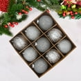 thumbnail image 6 of Tyidzon Christmas Tree Ornaments, 12Pc 3.14 Inch Christmas Ball Ornaments for Xmas Tree Decorations Silver, Shatterproof Christmas Ornaments Set for Wedding Holiday Party Christmas Decor, 6 of 7