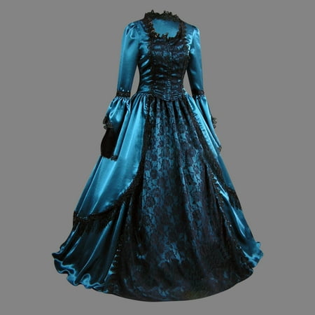 UPPADA Plus Size Victorian Dress for Women Lace Up Flare Sleeve Ball Gown with Corset Evening Party Maxi Gowns Vintage Cocktail Dress Wedding Dresses Holiday Deals