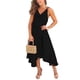 thumbnail image 2 of Txlixc Vestido largo holgado para mujer, color sólido, cuello en V, cordón en la cintura, sin mangas, vestido sin mangas Txlixc  Moda, 2 of 4