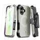 thumbnail image 1 of Funda Case MYBAT Maverick Mag clip para iPhone 17 - Gris con mica, 1 of 10