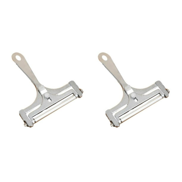 Cortador de mantequilla ajustable Advancent liviano y portátil para cortar mantequilla Rebanador de queso duradero Plata 2piezas
