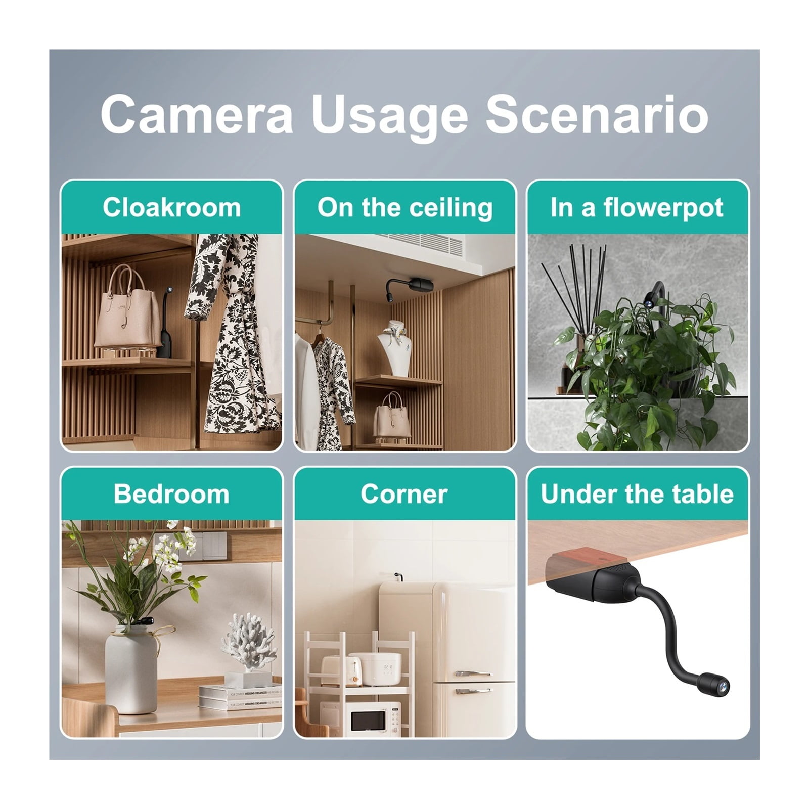 V380 Pro Mini Camera 360° Panoramic Built-in Battery AI Humanoid Motion Detection Camera DIY Indoor Security Cam ,Easy to Carry