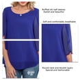thumbnail image 5 of Blusa de gasa para mujer, camiseta informal de gasa con cuello redondo para mujer, camiseta de gasa de media manga para mujer, rendimiento de alta gama, 5 of 5