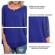 thumbnail image 5 of Camisa de blusa de gasa para mujer,Top de gasa de media manga con cuello redondo para mujer Camiseta de gasa para mujer Artesanía superior, 5 of 5