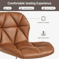 thumbnail image 4 of RONG-3 Bar Stools Set of 2, PU Leather Bar Chairs with Backrest, Height Adjustable Swivel Island Stools for Bar, Kitchen Counter,Retro Brown., 4 of 9