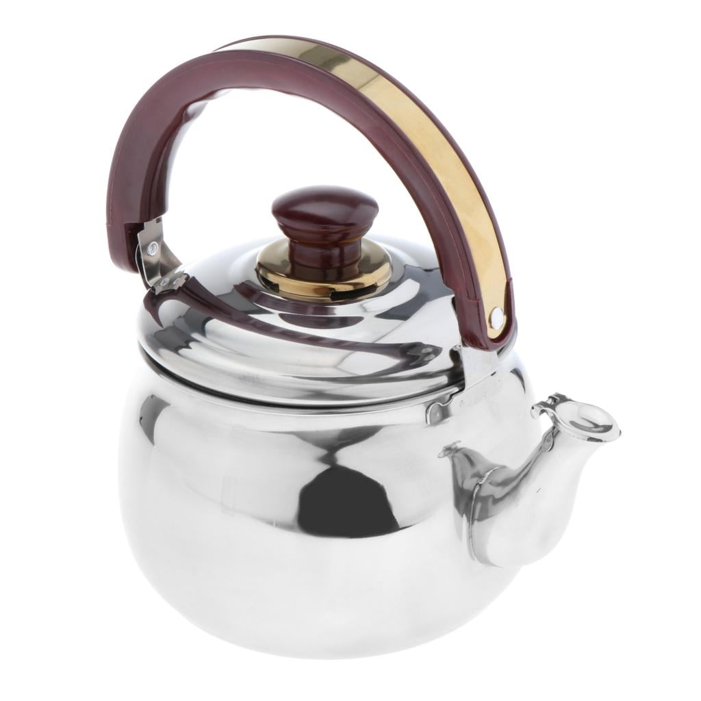 Salangae 3L Whistling Tea Kettle Polka Dot Kettle Stove Water Boiling Teapot Modern Stainless Steel Teapot for Home Office Coffee Kitchen Hotel
