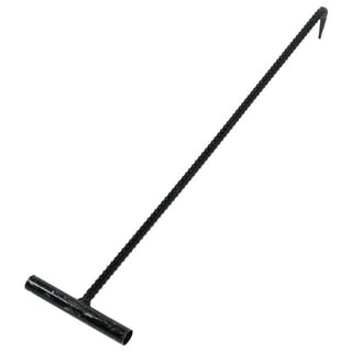 Manhole Lift Hooks with Non-Slip Rubber Handle, Steel T-Style