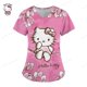 thumbnail image 3 of Camisetas de manga corta para mujer, uniforme de enfermera con estampado de Hello Kitty, cuello en V, bolsillo, para trabajadores de la salud, ropa de trabajo clínica, 3 of 5