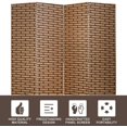 thumbnail image 2 of 4-Panel Room Dividers and Folding Privacy Screens Partition Walls for Bedroom Wooden Screen Divider Portable Freestanding Privacy Wall, Brick, 2 of 8