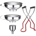 thumbnail image 1 of Embudo de acero inoxidable, 4 embudos de cocina con clip para tarro de conserva, acero inoxidable, 1 of 5