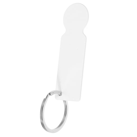 Quarter Holder Keychain Shopping Cart Trolley Shopping Cart to Disassemble Stainless Steel White 6.00X2.30X0.10CM