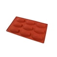 thumbnail image 1 of Bearachild Molde de autoensamblaje para hornear pasteles de silicona con forma de concha de 9 cavidades, postre, Fondant, pudín, Mousse, Herramientas y accesorios para hornear Rojo oscuro, 1 of 6