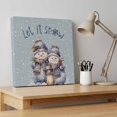 thumbnail image 4 of Ships Next Day Canvas Wall Art 10"x10", Christmas Snowman Wood Framed Canvas Print Painting, Winter Snowflake Blue Rustic Burlap Ready to Hang Small Picture Wall Decor for Home Kitchen Nursery Office, 4 of 9