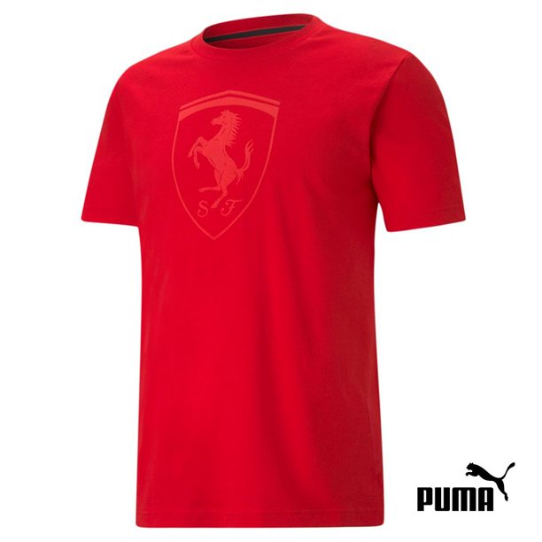 PUMA Scuderia Ferrari Race Big Shield Tonal Camiseta Hombre Gao Jiahui unisex