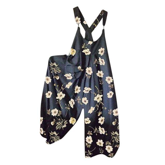 Mono de mujer, monos, monos para mujer, estampado de verano, sin mangas, sin espalda, holgado, monos largos, mono Odeerbi ODB-2