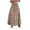 Khaki, variant on Women's Summer Skirts Skirt 2 Women's A Line Pleated Skirt Long Tutu Skirt Ruffle Mesh Calf Length Chiffon High Waist Skirt Pink M