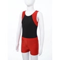 thumbnail image 4 of renvena Boy's Gymnastics Leotard Athletic Competition Training Tank Top with Shorts, 4 of 7