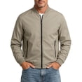 thumbnail image 3 of Iyufng Men's Classic Bomber Jacket, Full Zip Stand Collar Lightweight Casual Baseball Coat with Zipper Side Pockets, 3 of 5