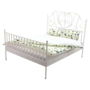 ROZYARD Vintage Iron Bed For 1/12 Scale Dollhouses Decoration Miniature Furniture Model