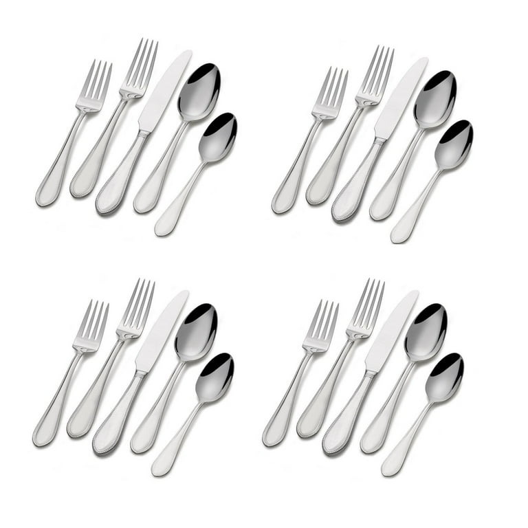 Mikasa Satin Loft 20-Piece Stainless Steel Silverware Set, Service