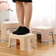 thumbnail image 4 of Matsuzay Taburete escalonado de plástico, taburetes gruesos antideslizantes, asiento para cambiar zapatos, mueble, banco, baño, dormitorio, Conjuntos de muebles de dormitorio Beige S, 4 of 6