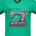 thumbnail image 4 of Inktastic Love to Sew Sewing Machine Women's V-Neck T-Shirt, 4 of 5