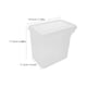 thumbnail image 5 of 2 recipientes para almacenar alimentos con tapa - Cubo transparente para cereales, harina, arroz, granos, sal y especias - Recipiente hermético de plástico para despensa de cocina, 5 of 5