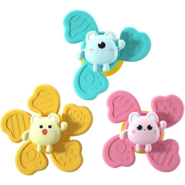 3 uds. De juguetes con ventosa para bebé, juguete de succión, Mini juguete divertido para bebé para niños