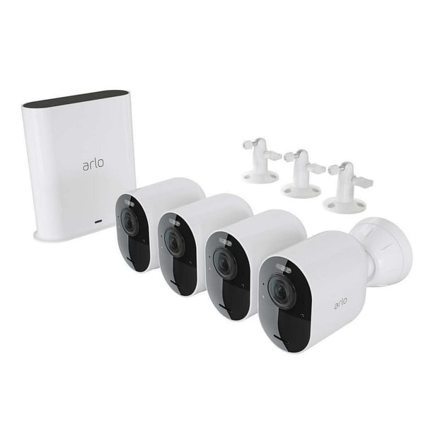 trend Enumerate lounge Arlo Ultra 2 Spotlight Camera Wire Free Security System 4 pack with Total  Security Surveillance VMS5440-2CCNAS - Walmart.com