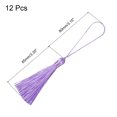 thumbnail image 2 of Uxcell 6.5" Silky Bookmark Tassels with Loop for DIY Craft Accessory, 12Pack Light Purple, 2 of 5